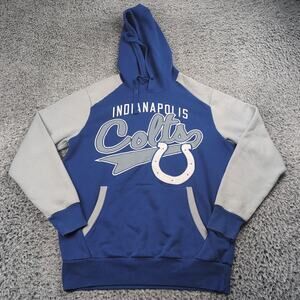 Indianapolis Colts Sweatshirt Men Medium Blue Hoodie Lounge NFL Apparel Fleece